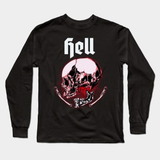 Hell Skull Long Sleeve T-Shirt